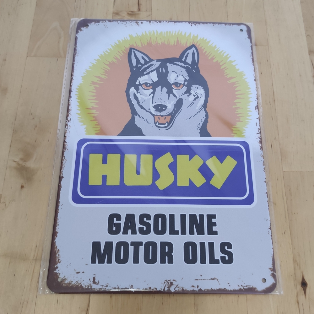 Husky Gasoline Metal Sign